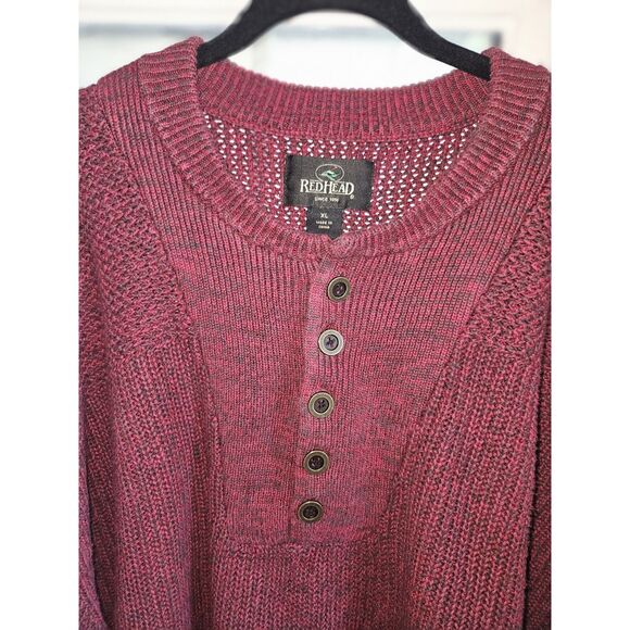 Redhead Bass Pro Shops Quarter Button Pullover Henley Sweater | Men’s Size XL - Picture 4 of 6